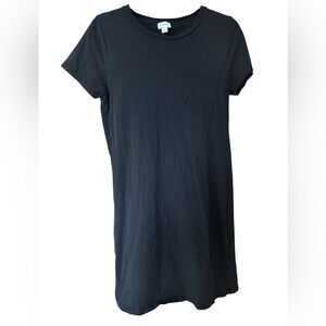 J. Crew Black T-Shirt Dress